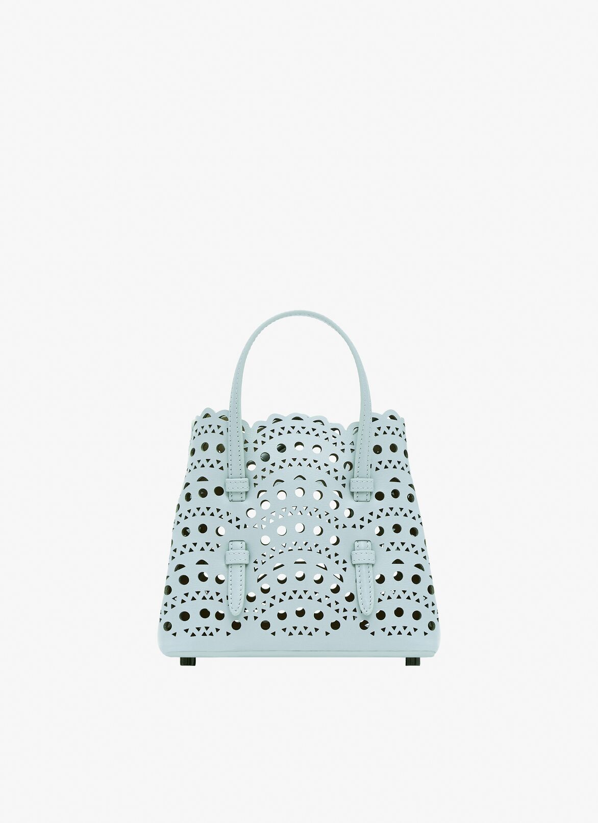 Mina 20 bag in vienne wave  calfskin ALAÏA GREY/GREEN MINA 20 BAG IN VIENNE WAVE  CALFSKIN